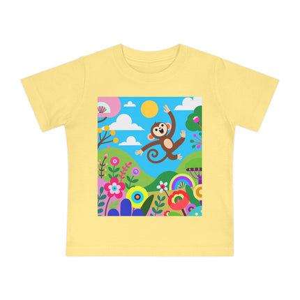 Playful Young Monkey Baby T-Shirt – A World of Joyful Adventure