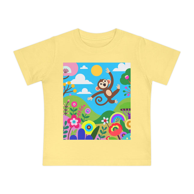 Playful Young Monkey Baby T-Shirt – A World of Joyful Adventure