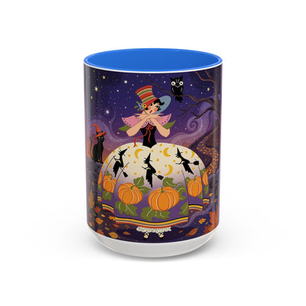 🎃🌙 The Pumpkin Moon Dress Colorful Mug – Whimsical Halloween Fashion