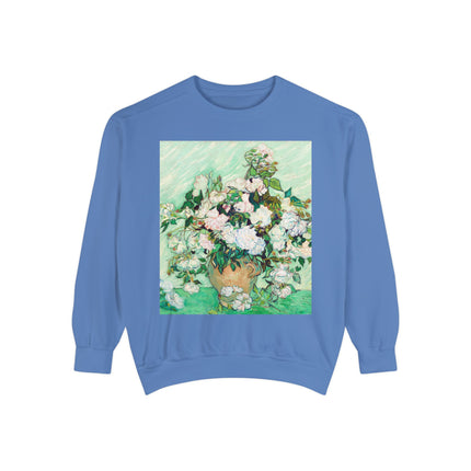 Roses by Vincent Van Gogh Unisex Garment-Dyed Sweatshirt