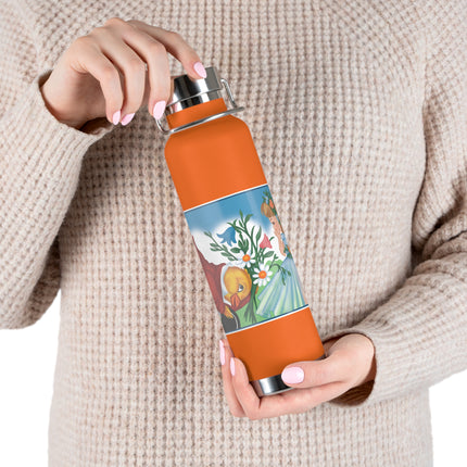 Fairy and Dapper Chick Copper Vacuum Insulated Bottle, 22 oz