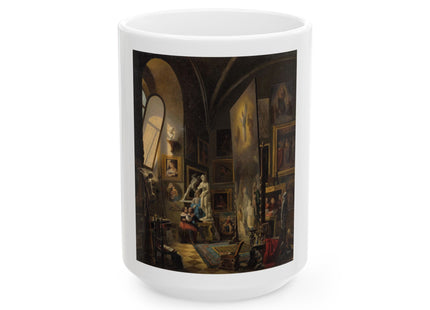 Raphael and his Muse in the Atelier by Vincenzo Abbati Ceramic Mug (11oz, 15oz)