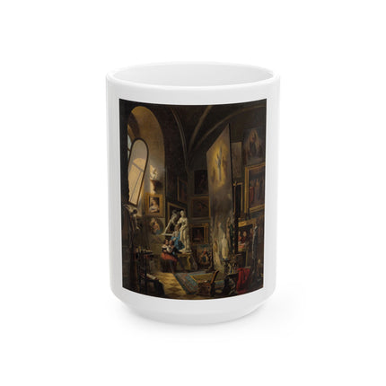 Raphael and his Muse in the Atelier by Vincenzo Abbati Ceramic Mug (11oz, 15oz)