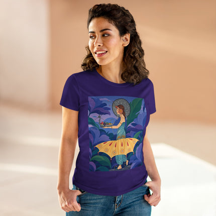 🦋🌿 The Butterfly Garden Offering Cotton Tee – Art Deco Botanical Fantasy