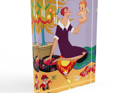 Art Deco Christmas Scented Acrylic Art Block
