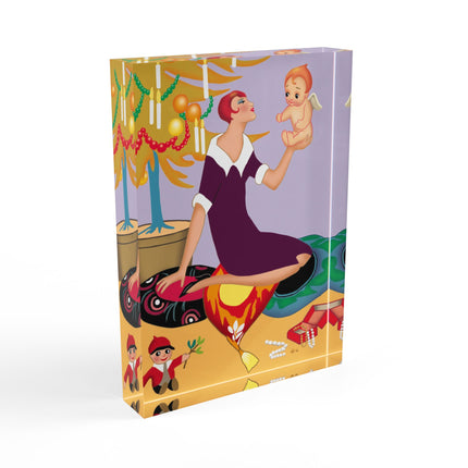 Art Deco Christmas Scented Acrylic Art Block