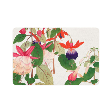 Vintage Fuchsia Cascade Pet Food Mat – Elegant Hanging Blooms