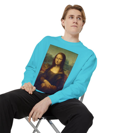 Mona Lisa by Leonardo da Vinci Unisex Garment-Dyed Sweatshirt
