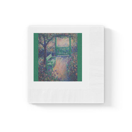 The Artist’s Garden by Theodore Earl Butler White Coined Napkins