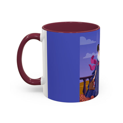 The Dawn Serenade Colorful Mug (11oz, 15oz) – Rooster Beauty, Morning Charm & Art Deco Elegance
