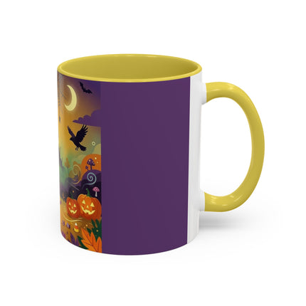 🌙🎃 The Scarecrow Of Haunted Hollow Colorful Mug – Whimsical Halloween Mystery