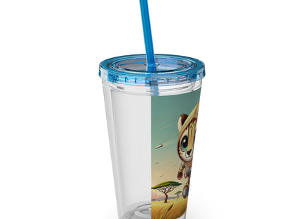 Swift Cheetah Sunsplash Tumbler with Straw, 16oz