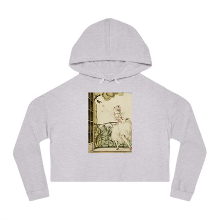 Sur talons rouges (On Red Heels) pl 02 by Gerda Wegener Women’s Cropped Hooded Sweatshirt