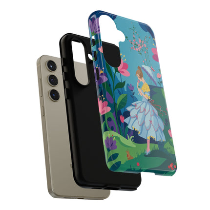 🌸☂️ A Stroll Through The Enchanted Forest Phone Case – Art Deco Floral Fantasy