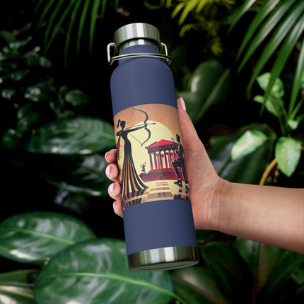 Art Deco Valentine's Romance Copper Vacuum Insulated Bottle, 22oz