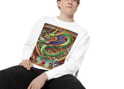 Tibetan Dragon Over Kabuki Duel Sweatshirt
