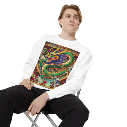Tibetan Dragon Over Kabuki Duel Sweatshirt