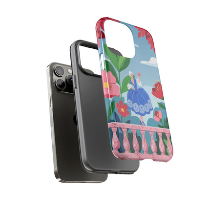 🌺🪭 The Lady Of The Grand Flower Terrace Phone Case – Art Deco Garden Elegance