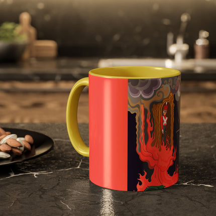 The Firebird's Awakening Colorful Mug (11oz, 15oz) – Ballet Fantasy, Mythic Fire & Art Deco Drama