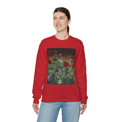 Poppies (A Study of Poppies for Carnation, Lily, Lily, Rose) by John Singer Sargent Heavy Blend™ Crewneck Sweatshirt
