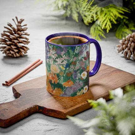 Flowers on the Mountain by August Babberger Colorful Mugs (11oz, 15oz)