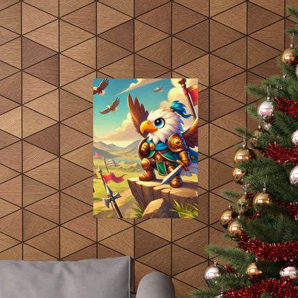 🦅⚔️ Watchful Guardian Matte Vertical Poster – Courage, Leadership & Noble Vigilance