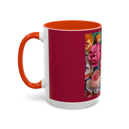 Peonies in Full Bloom Colorful Mugs (11oz, 15oz)
