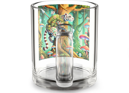 Silent Stripes Glass Mug, 10oz