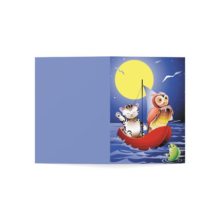 Embarking on a Moonlit Journey Greeting Cards (1, 10, 30, and 50pcs)