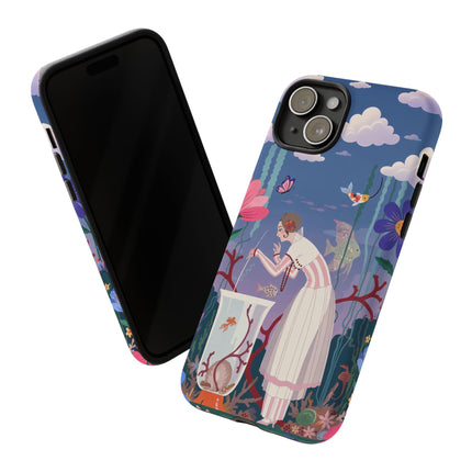 🐠🌸 The Enchanted Aquarium Garden Phone Case – Art Deco Underwater Fantasy