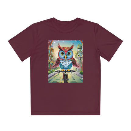 Cycling Owl Youth Competitor Tee – Urban Adventure & Playful Energy