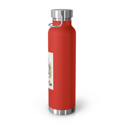 Tulip, Branches of Myrtle, and Shells by Maria Sibylla Merian Copper Vacuum Insulated Bottle, 22oz
