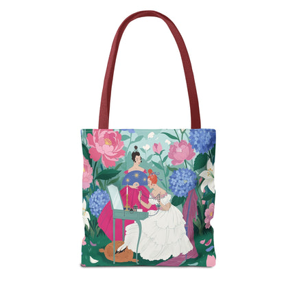 🌸🕯️ The Ladies Of The Enchanted Garden Vanity Tote Bag – Art Deco Floral Elegance