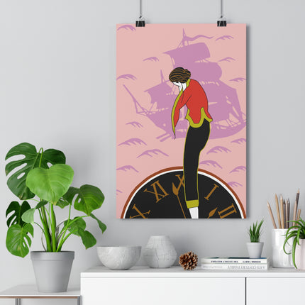 Woman Waiting for her Beloved at 1:59 by Kobayashi Kaichi Giclée Art Print