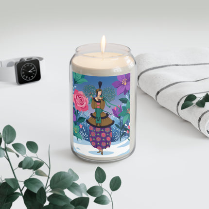🌹❄️ The Holly Rose Of Winter Scented Soy Candle – Art Deco Christmas Garden