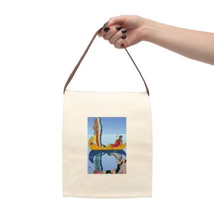 Le long du Missouri (Indian couple on the Missouri River) by George Barbier Canvas Lunch Bag With Strap