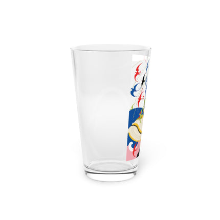 Flight of the Songbirds Pint Glass – Theatrical Whimsy & Colorful Harmony