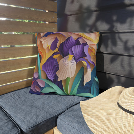 The Elegant Iris Flower Outdoor Pillows