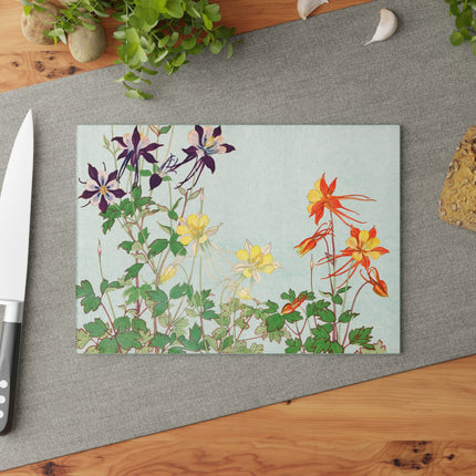 Aquilegia by Tanigami Kônan Glass Cutting Board
