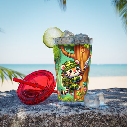Stealthy Stripes Sunsplash Tumbler with Straw, 16oz