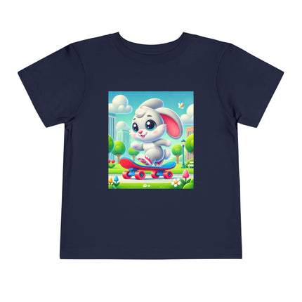 Skateboard Bunny Adventure Toddler Short Sleeve Tee