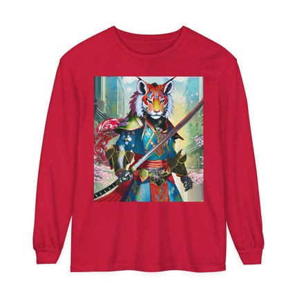Cyberpunk Samurai Lion Long Sleeve T-Shirt