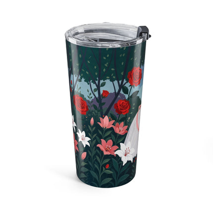 🌹💌 The Garden Of Blown Kisses Tumbler, 20oz – Art Deco Floral Romance