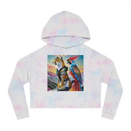 Cybernetic Duets Cropped Hooded Sweatshirt