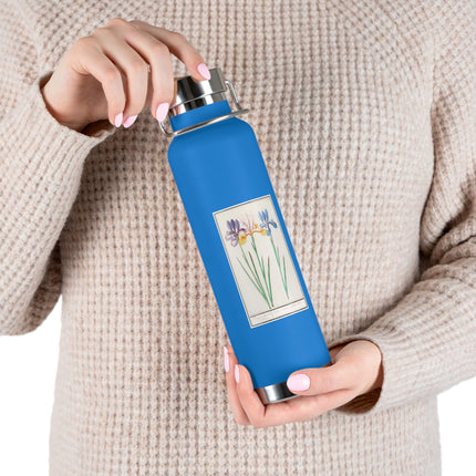 Iris, Iris sibirica by Anselmus Boëtius de Boodt Copper Vacuum Insulated Bottle, 22oz
