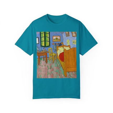 The Bedroom by Vincent van Gogh Unisex Garment-Dyed T-shirt