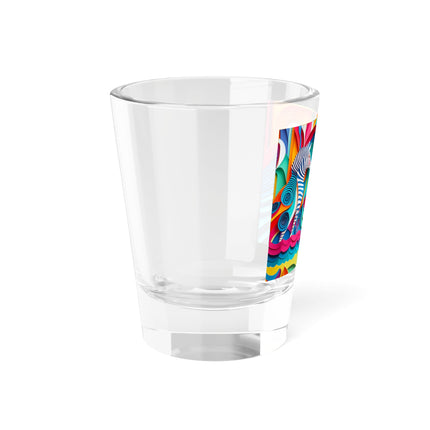 Surfing Zebra Shot Glass, 1.5oz