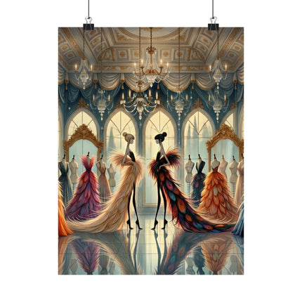🧚👗 Couture & Wings Matte Vertical Poster – Fairy Fashion & Enchanted Glamour