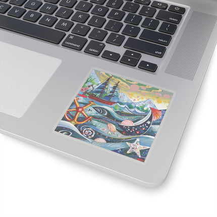 Nautical Patterns Kiss-Cut Stickers  (4 Sizes)