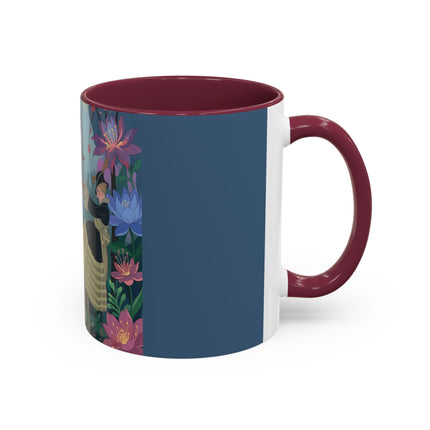 The Ladies And The Enchanted Macaw Colorful Mugs – Art Deco Botanical Elegance